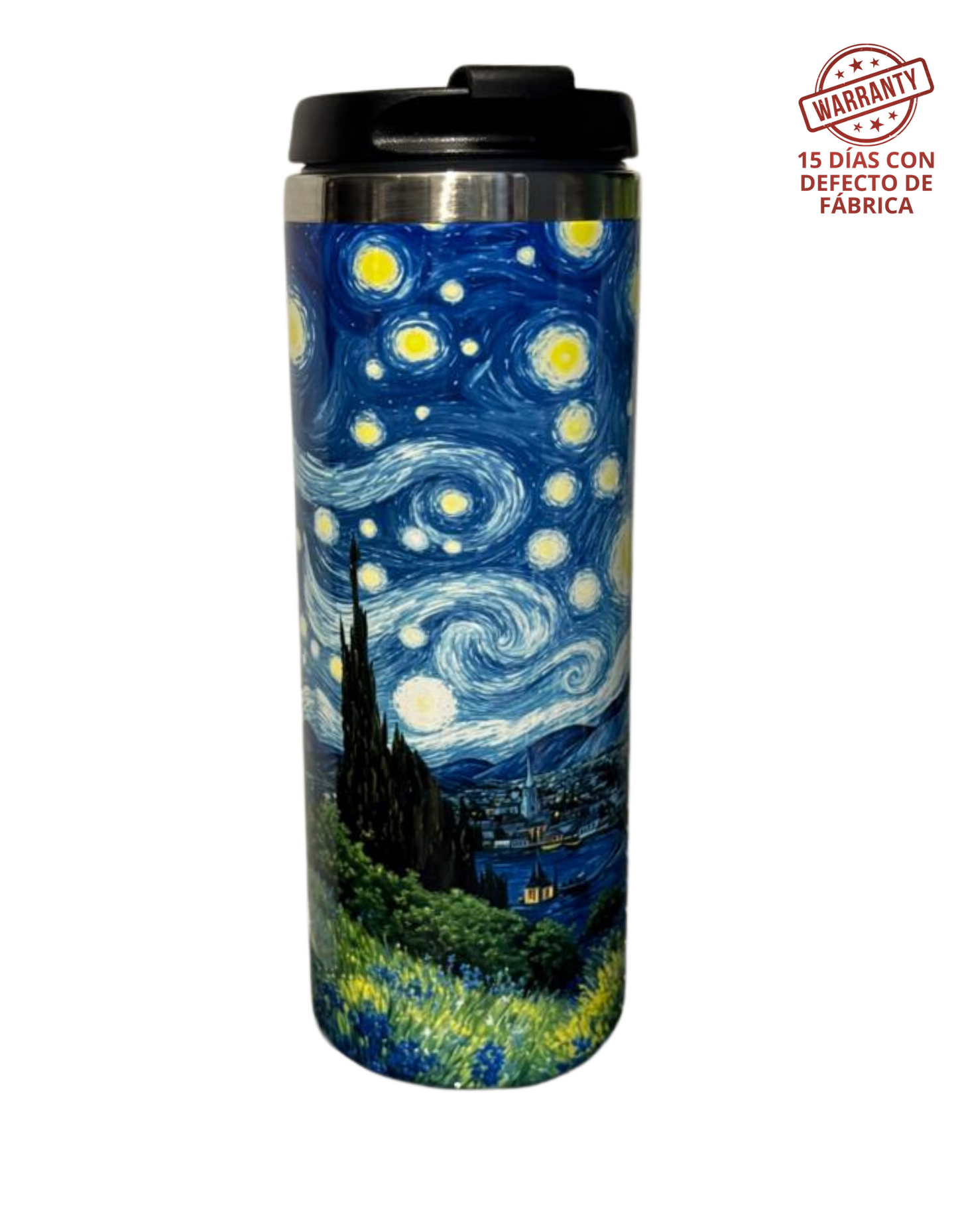 Termo "La noche estrellada" del pintor neerlandés Vincent Van Gogh 450 ml