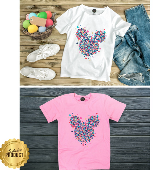 Playera para mujer: Mickey con brillos tornasol